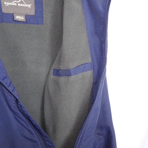 Eddie Bauer Navy Fleece Lined Jacket - Picture 3 of 6